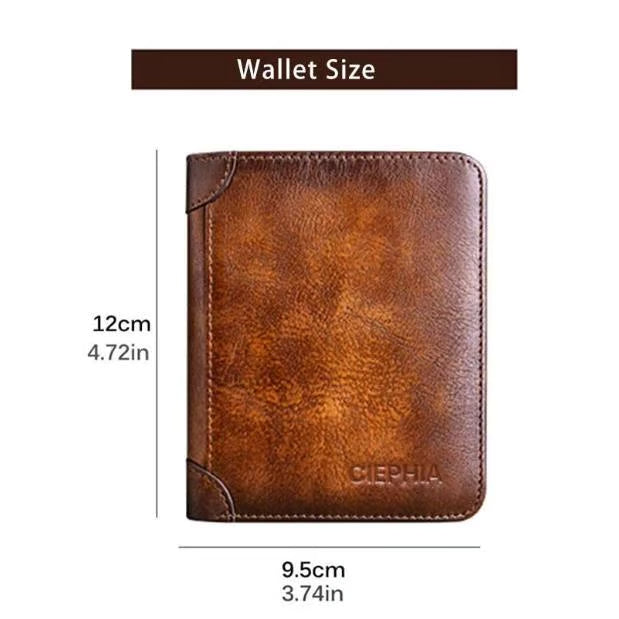 đ°Multi-functional RFID Blocking Durable Genuine Leather Walletđ