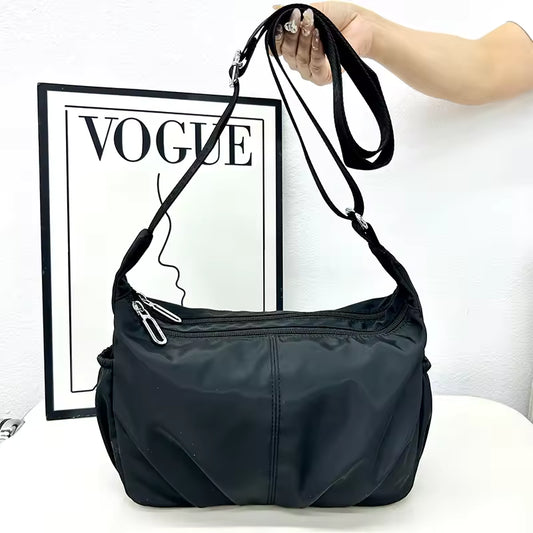 Nylon Solid Casual Crossbody Bags With Zipper Of Soft Women's Bags