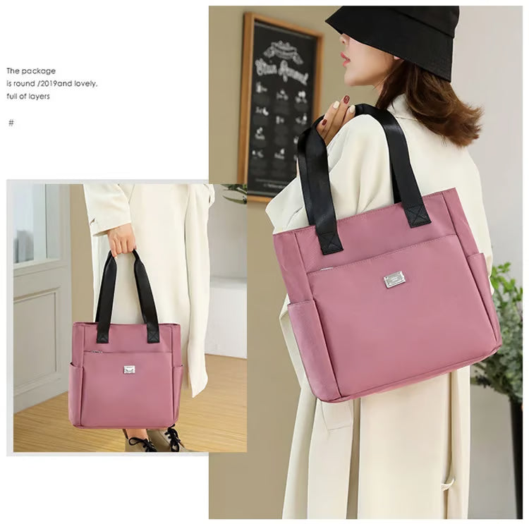 🔥Large Capacity Water Repellent Multi Pocket Nylon Shoulder Bag👜