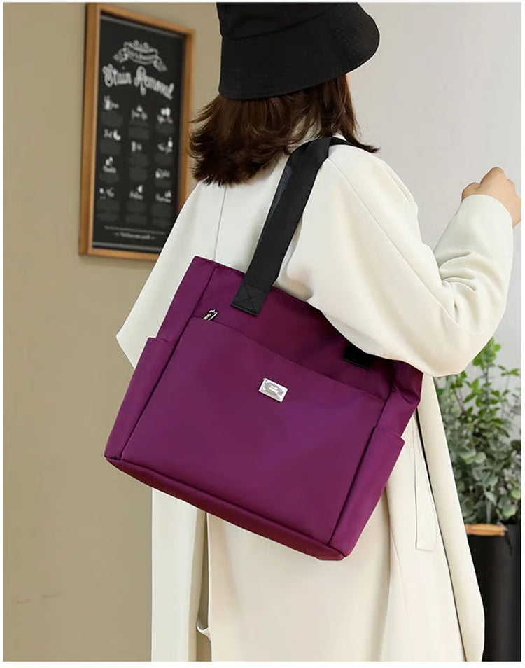 🔥Large Capacity Water Repellent Multi Pocket Nylon Shoulder Bag👜