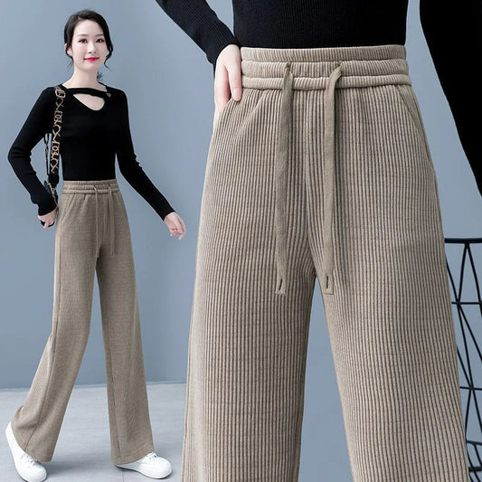 New Wide-Leg Velvet Pants – Soft, Stylish & Super Comfortable to Wear!
